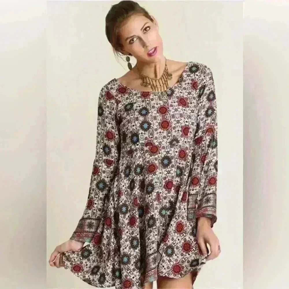 Patterned Mini Dress